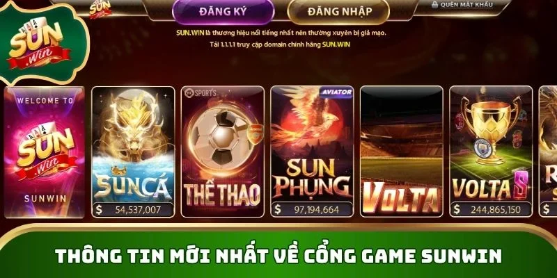 Thông tin mới nhất về cổng giải trí SUNWIN